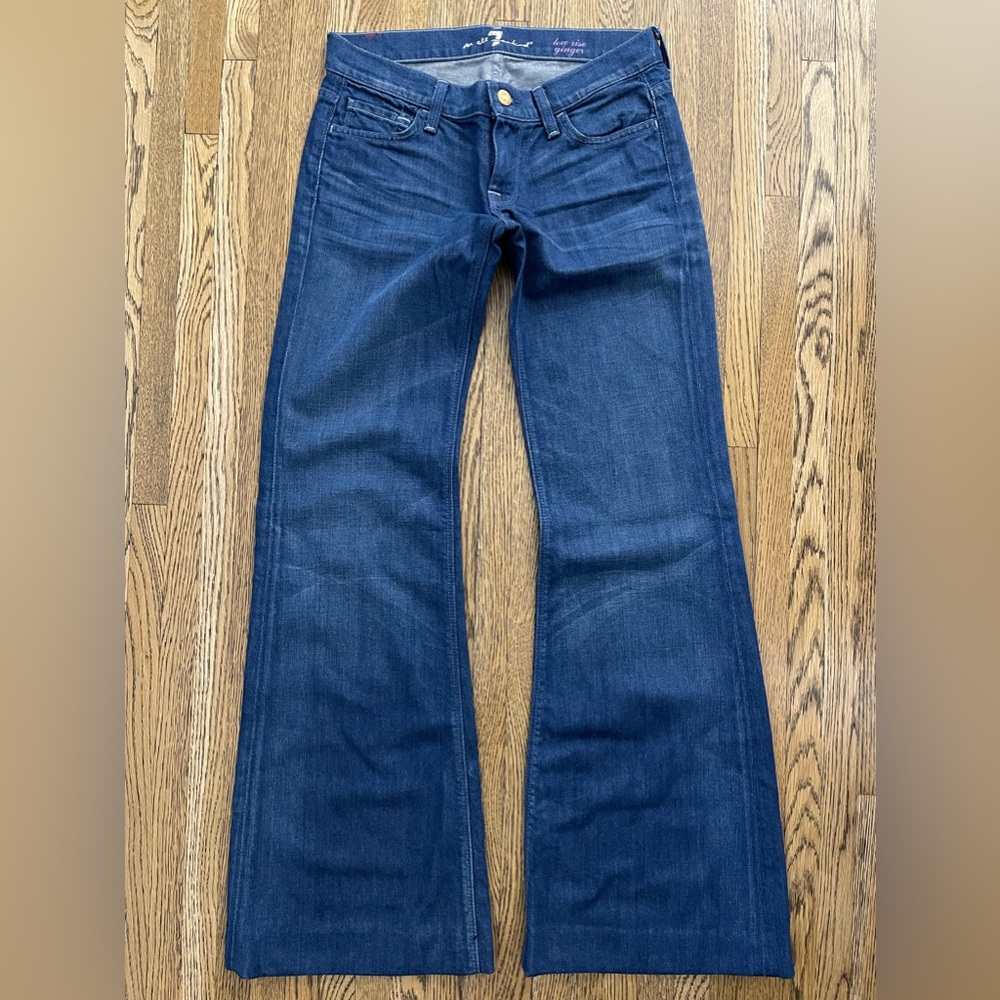 7 For All Mankind Low Rise Ginger Jean, Hirosaki Wash, 27 - Picture 2 of 13